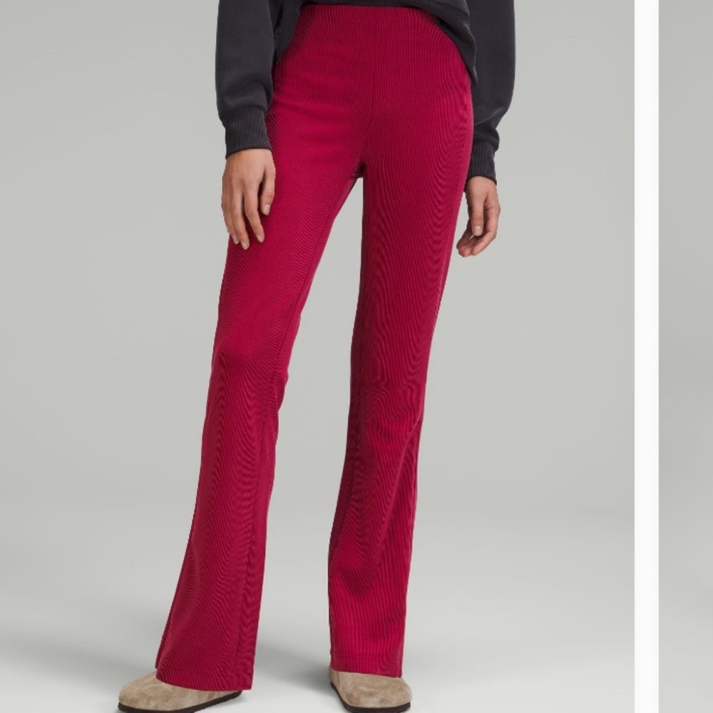 Lululemon ribbed softstreme flare pants